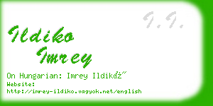 ildiko imrey business card